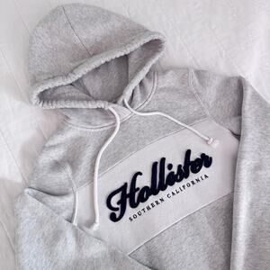 Hollister Sweatershirt Womens‎ XS Gray Pullover Hoodie Sweater